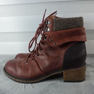 Aetrex Aubrey Red Leather Boot Women's US Size 10 CB108W